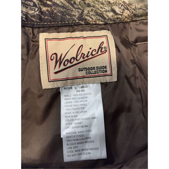 Woolrich Mossy Oak Break Up Camouflage Cargo Hunting Pants Mens Sz L Ankle Snaps - Picture 6 of 8